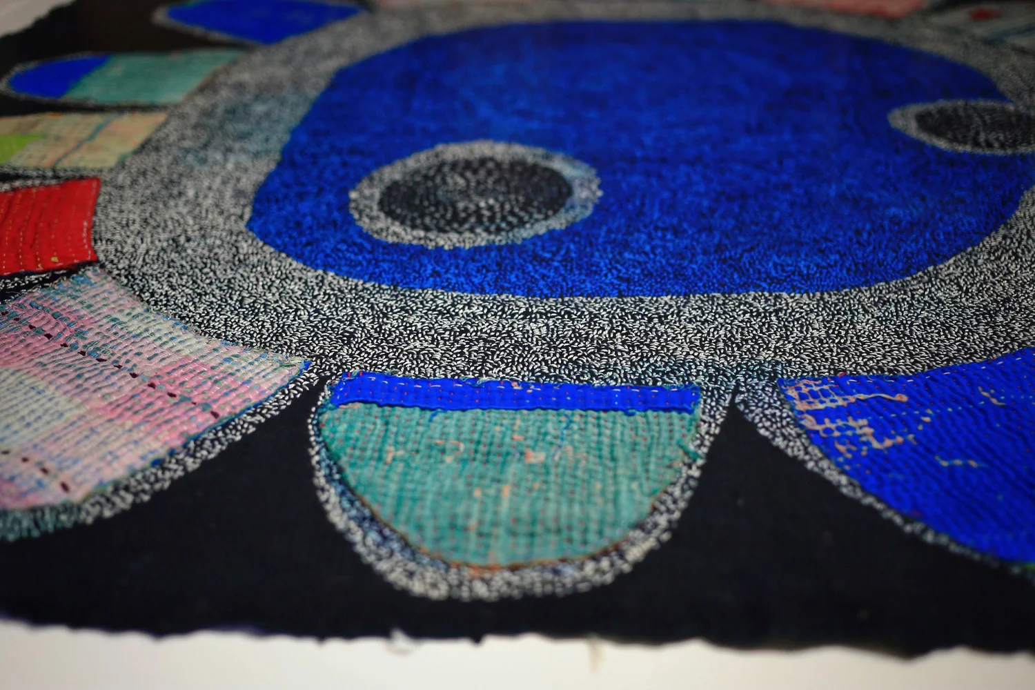Detail — botanical dye & stitch