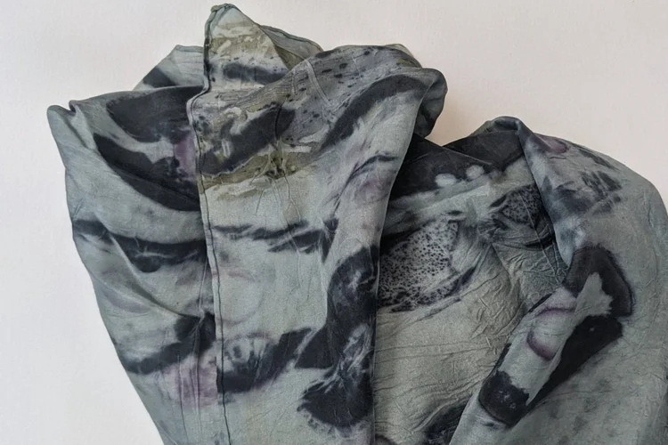 Shibori — wax resist on silk