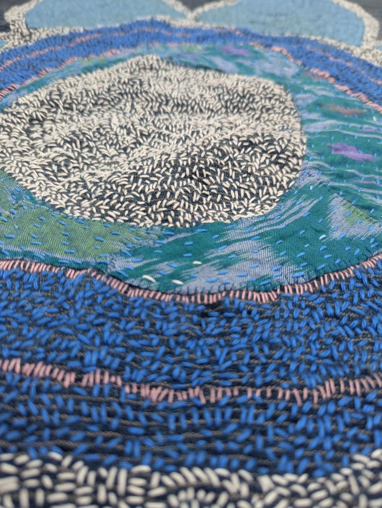 Circle study — hand stitch